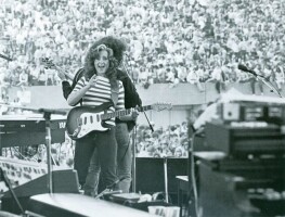 Bonnie Raitt and Freebo - Spring concert at Alumni Stadium - University of Massachusetts, Amherst, MA - May 10, 1980