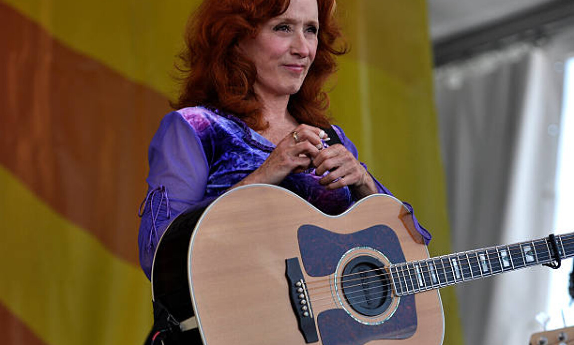 Bonnie Raitt performing at the New Orleans Jazz & Heritage Festival on May 01 2009