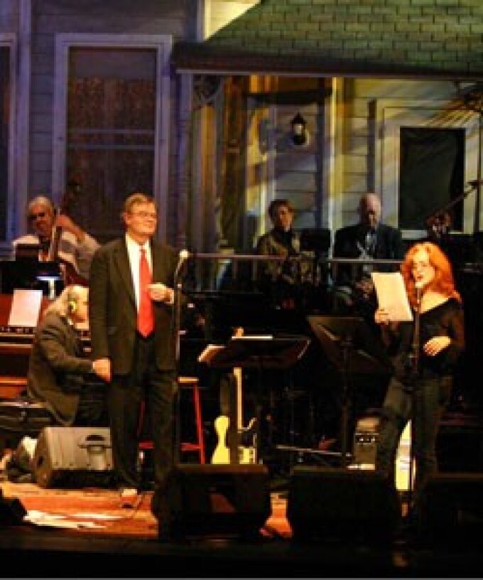 Garrison admires Bonnie Raitt's acting ability. A Prairie Home Companion with Garrison Keillor - Fitzgerald Theater, St. Paul, MN - October 28, 2006