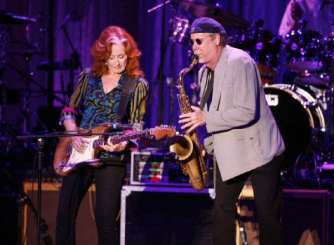 Bonnie with Joe Sublett - BonTaj - Greek Theatre LA - Sept. 11, 2009
