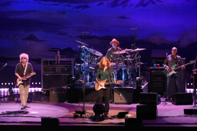 Bonnie Raitt and her band at FirstOntario Concert Hall.