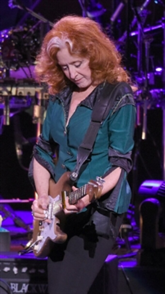 Bonnie Raitt during her concert at First Ontario Concert Hall Tuesday night.